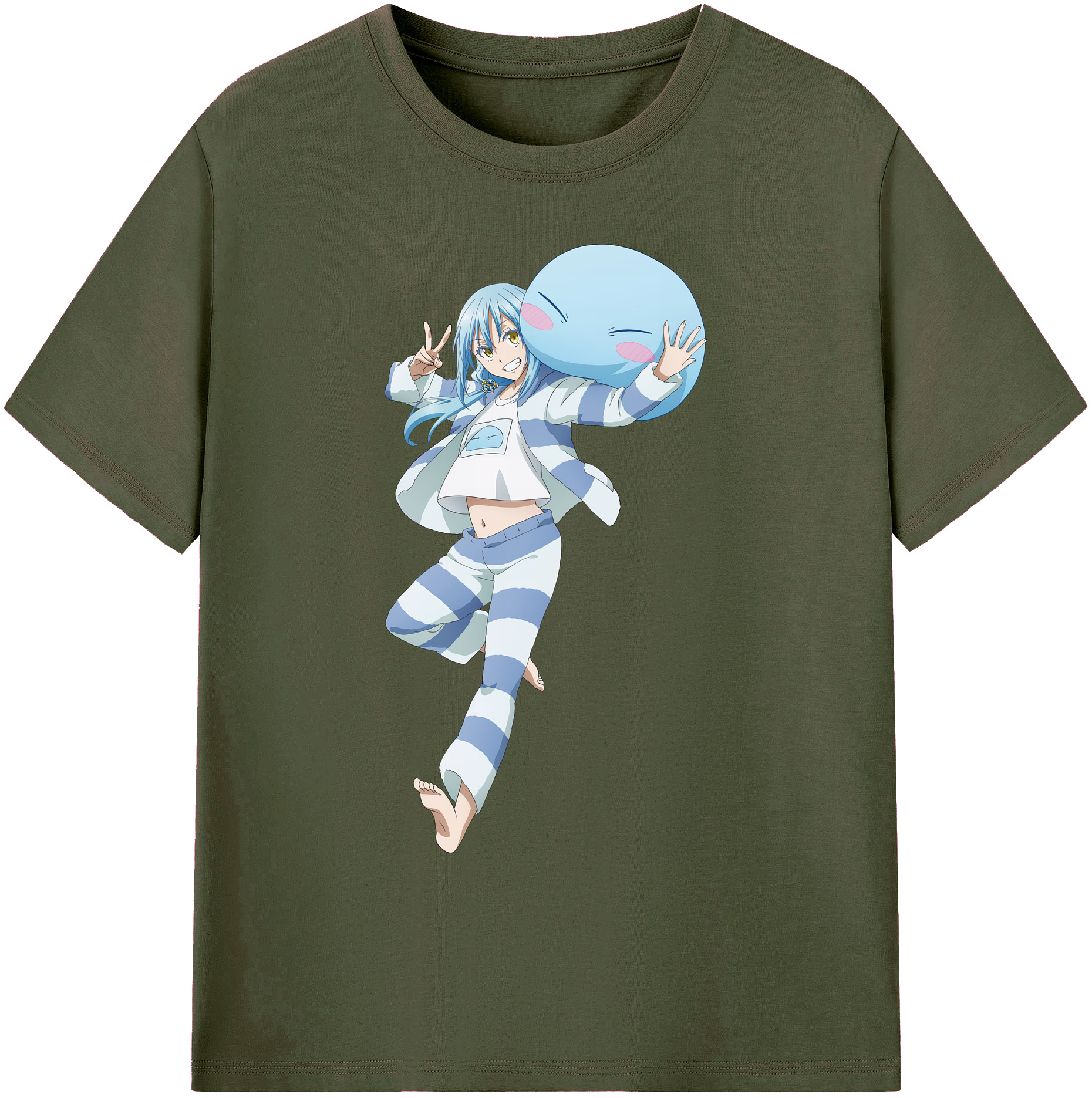 （画像用） 転スラ Regarding Reincarnated to Slime 綿100％ メンズ半袖Tシャツ｜肌触りやわらか＆通気性